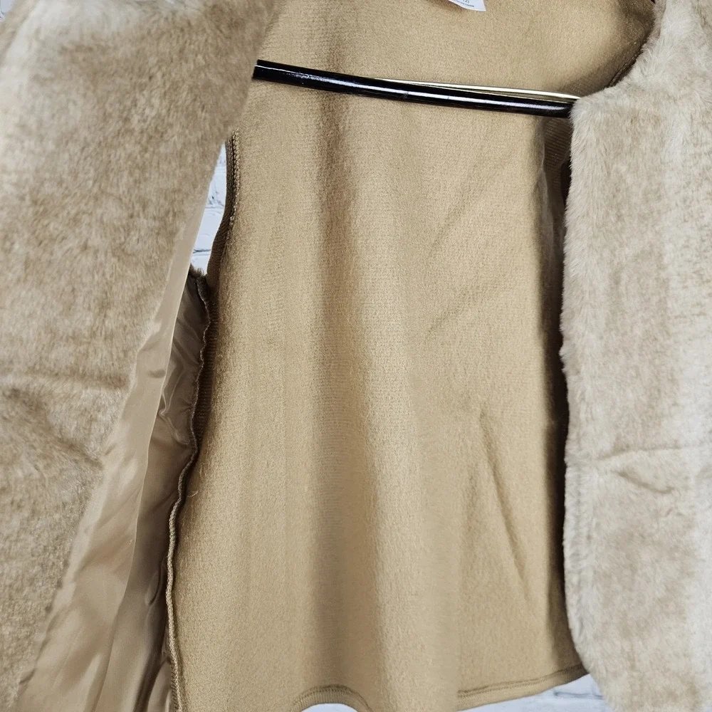 Wonder Nation Girls Faux Fur Vest Tan Size‎ L 10-12 Soft Sherpa Style